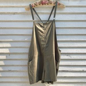 Torrid 2x Olive Green Shortalls Overalls